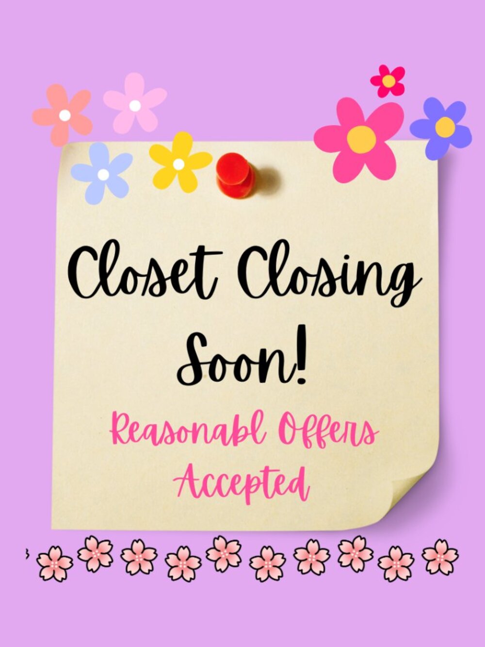 All Reasonable Offers Welcome!